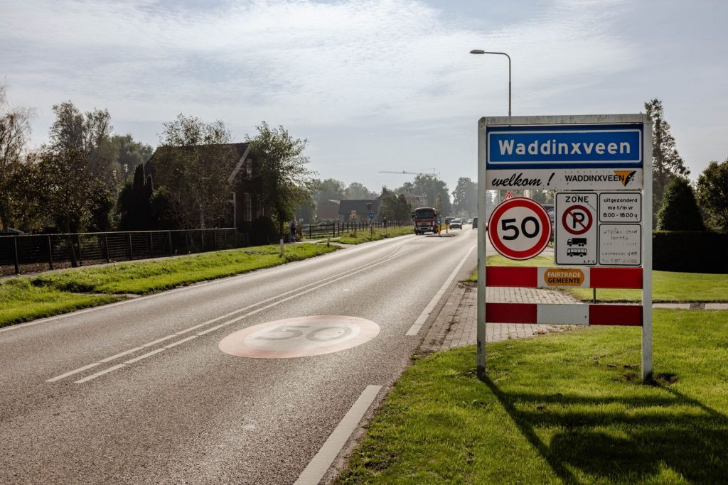 Bord gemeentegrens Waddinxveen